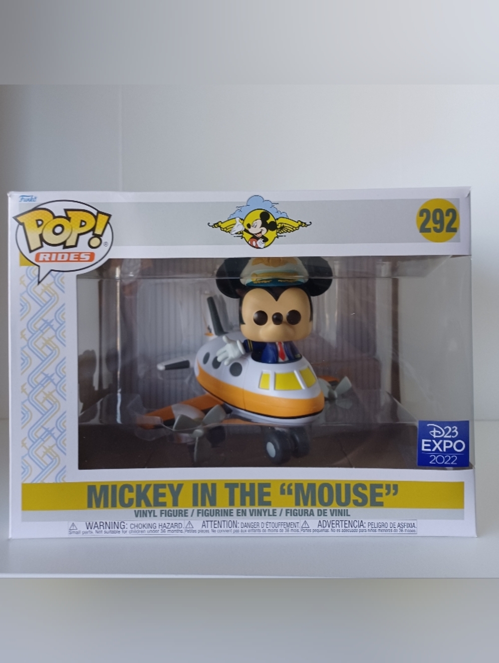 Disney D23 Expo Mickey In The "Mouse" Plane 292 Vinyl Figure Funko Pop Rides
